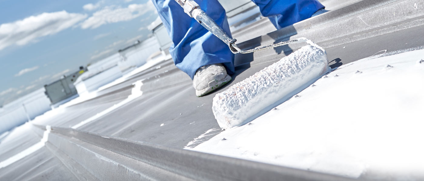 Silicone roof coating application