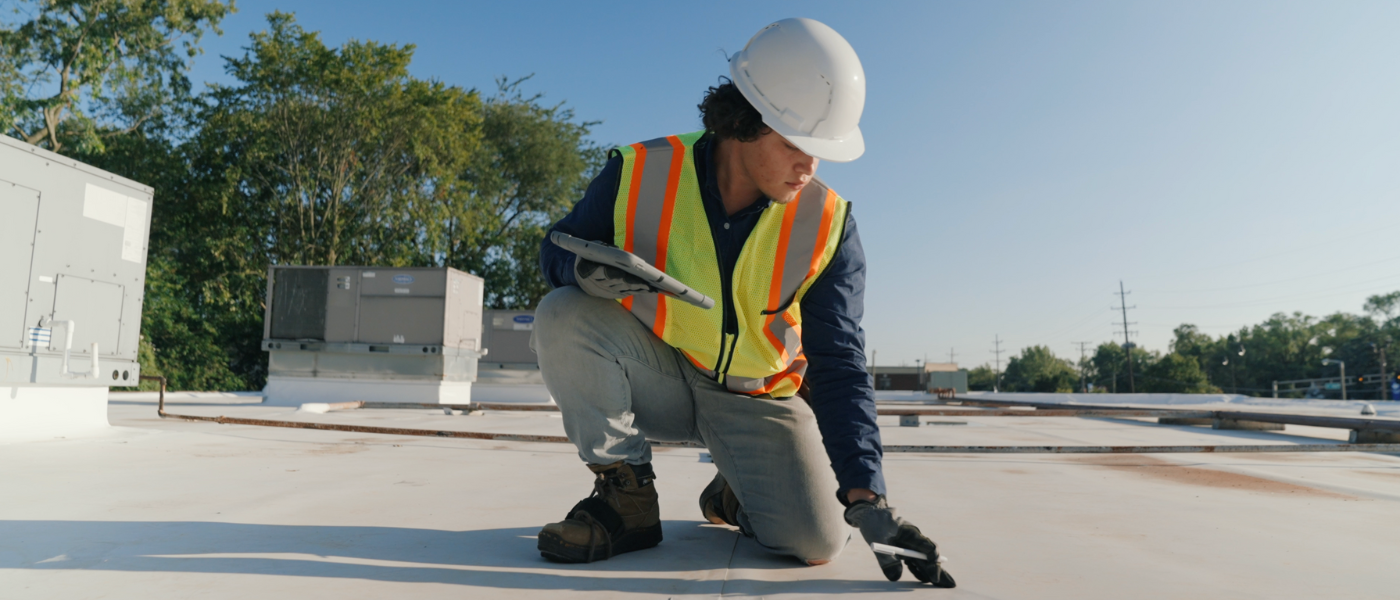 On-site roof inspection